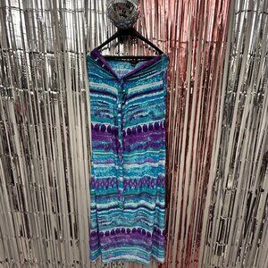 Majora Tube Dress Women Size Extra Large XL Teal Purple Multicolored Cocktail